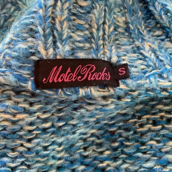 Motel Rocks Womens Cardigan Sweater Shawl Collar Front Pockets - Picture 3 of 9